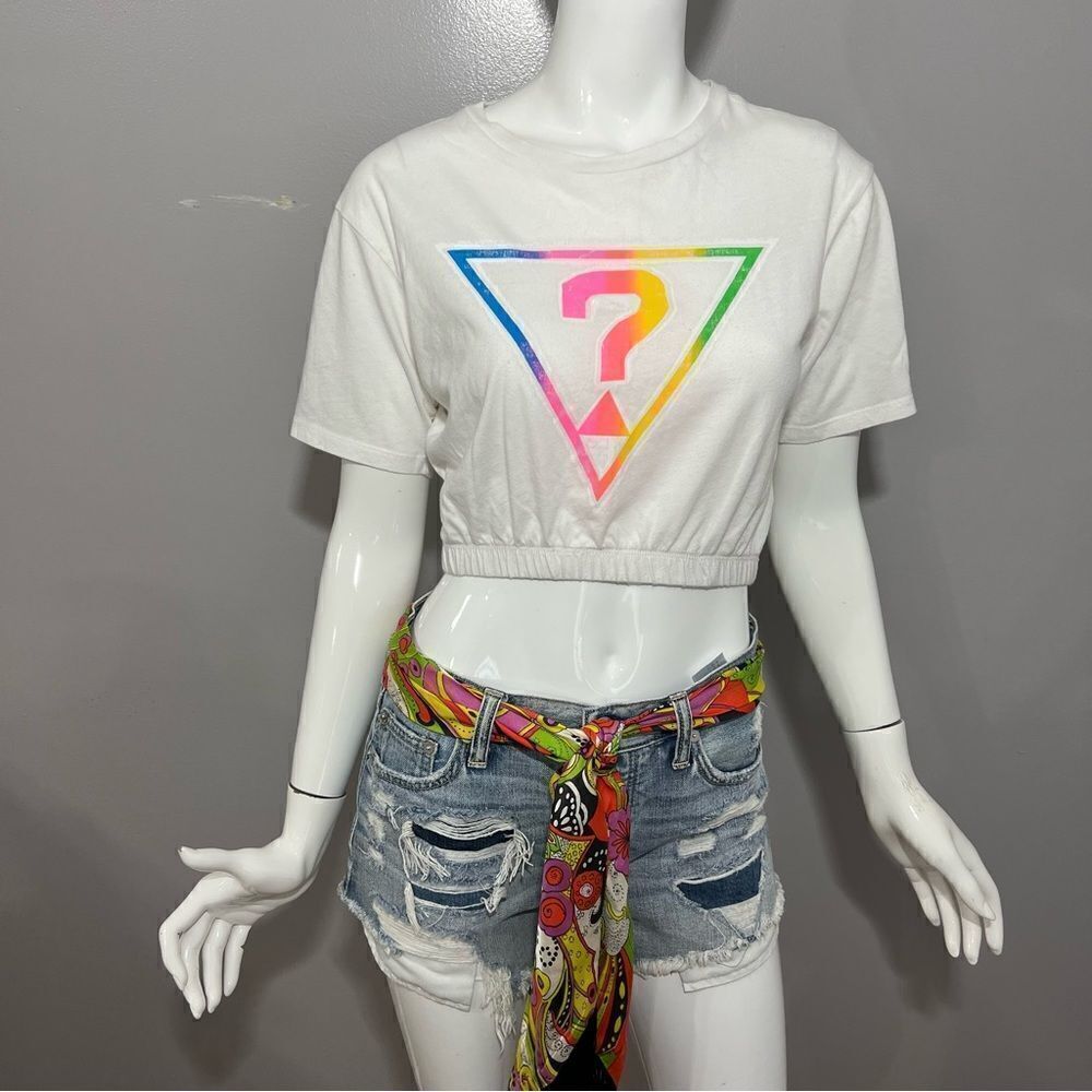 ‎Y2K Guess Originals 1981 White Crop Top -- XS - Picture 6 of 13